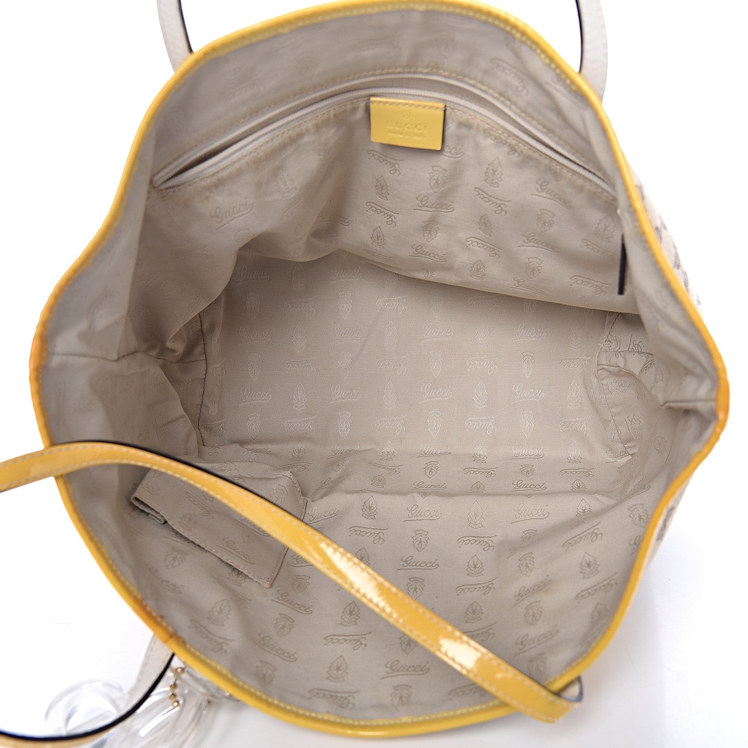 Gucci Monogram Web Medium Jolie Tote Yellow 5 of 14