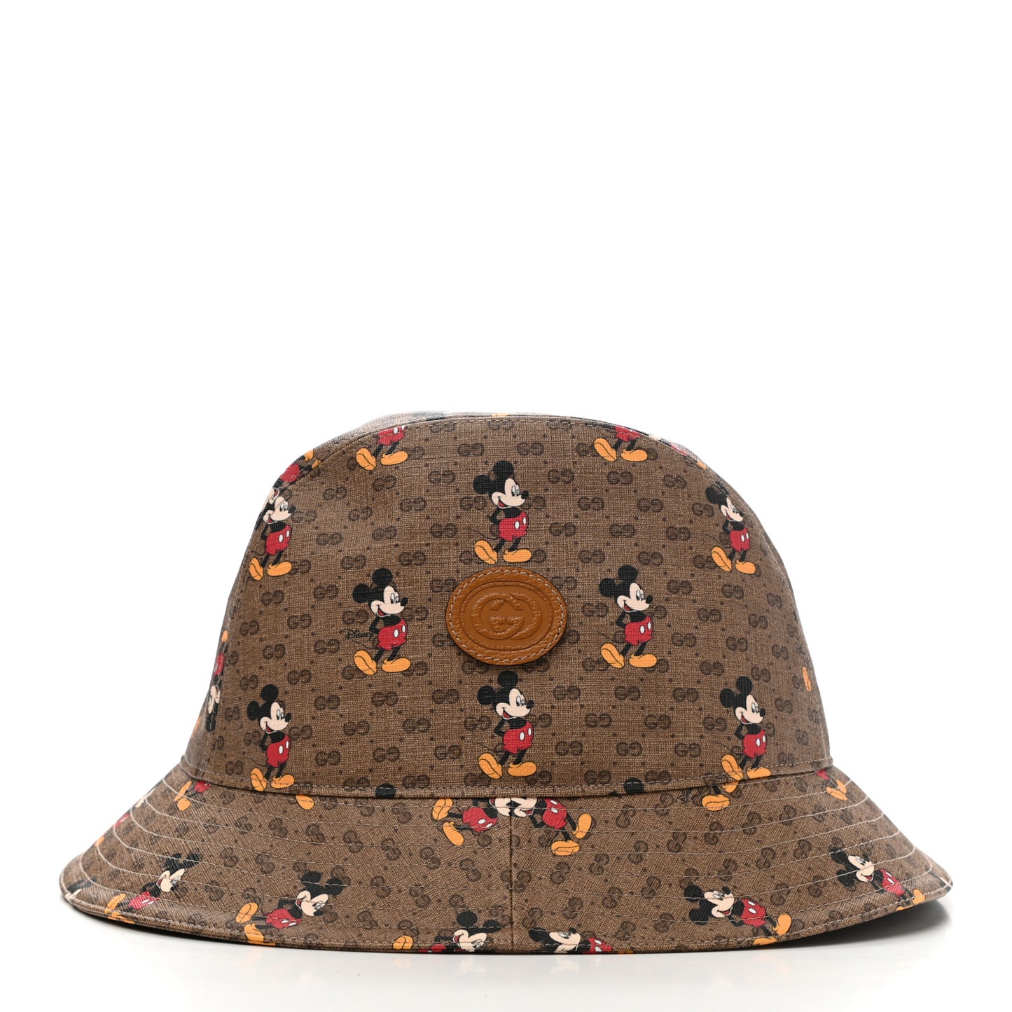 X DISNEY Mini Vintage GG Supreme Monogram Mickey Mouse Trent Bucket Hat XL Beige Ebony Yellow