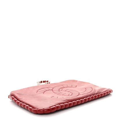 Chanel Calfskin On the Bund Pochette Dark Red 4 of 9