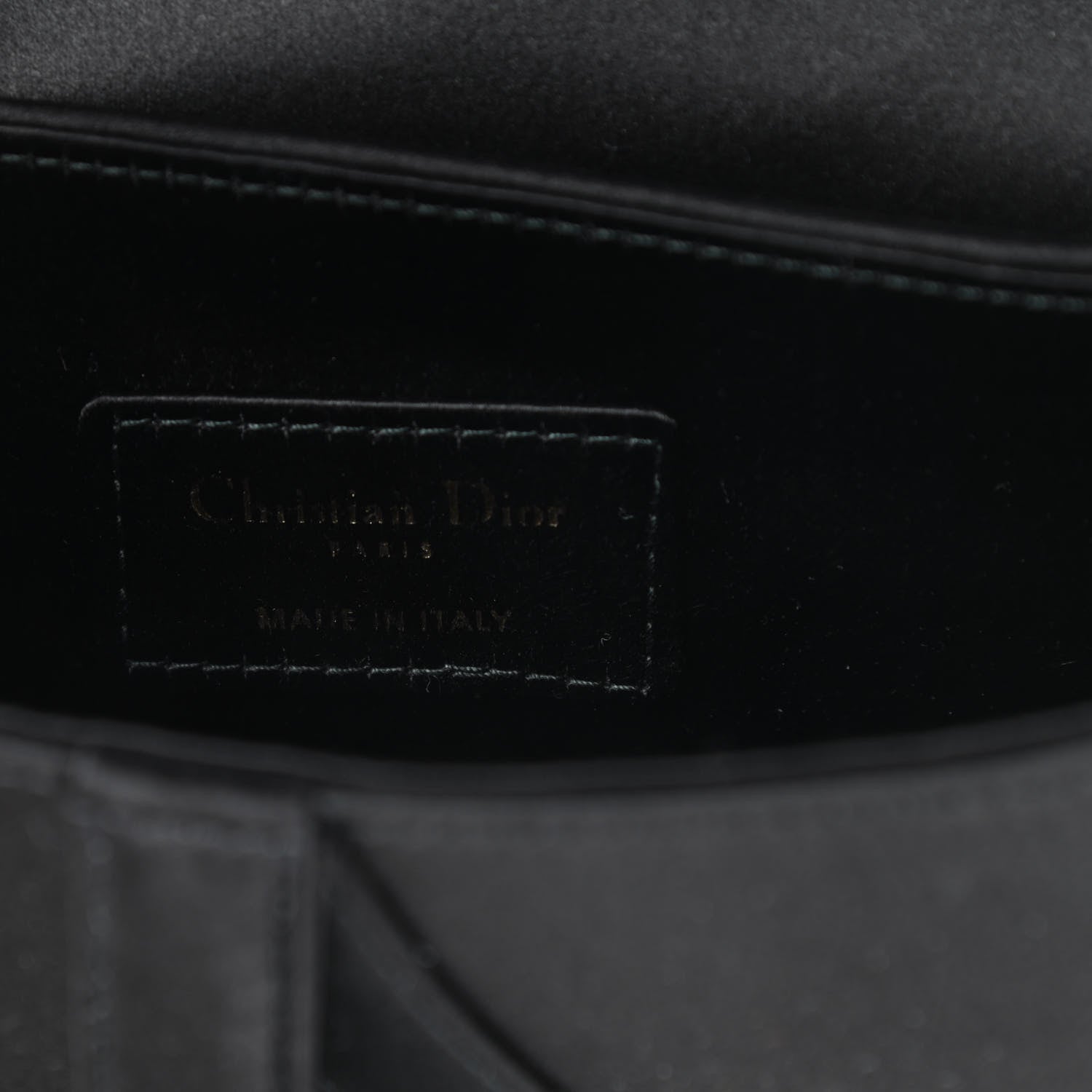 Christian Dior Satin Crystal Mini Saddle Bag Black 6 of 10