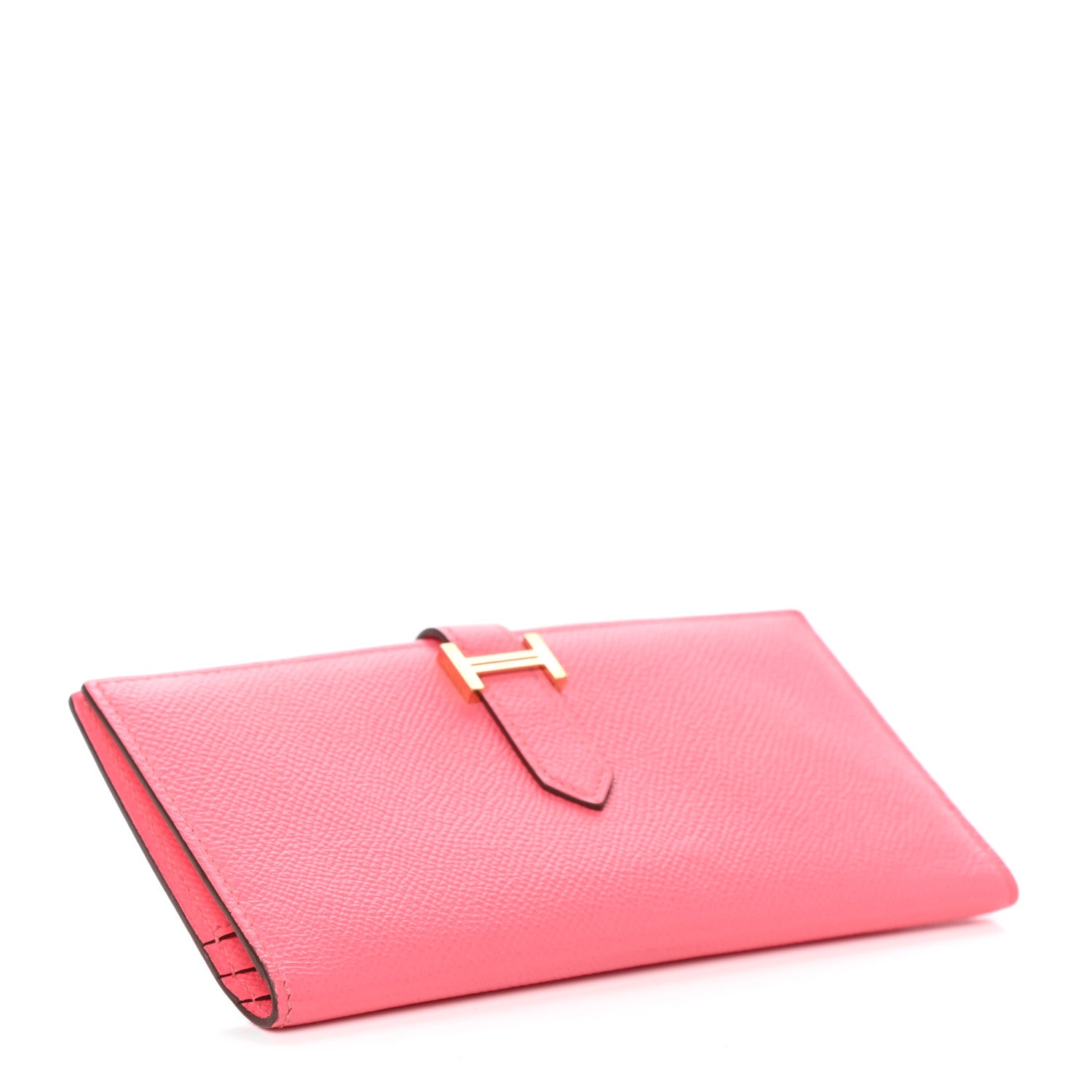 Hermes Epsom Bearn Gusset Wallet Rose Azalee 4 of 6