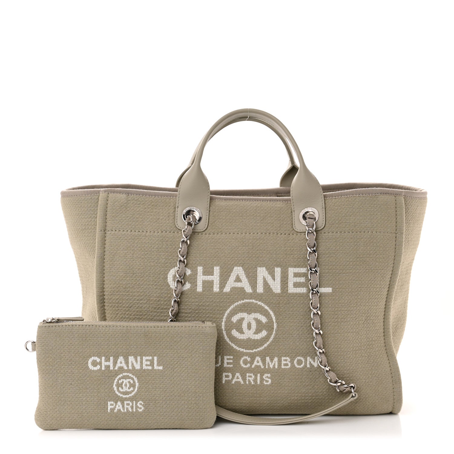 Chanel Mixed Fibers Medium Deauville Tote Grey 1 of 14