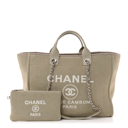 Chanel Mixed Fibers Medium Deauville Tote Grey 1 of 14