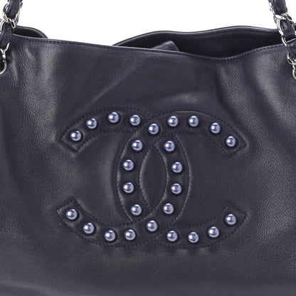Chanel Lambskin Pearl Obsession Tote Navy 10 of 10