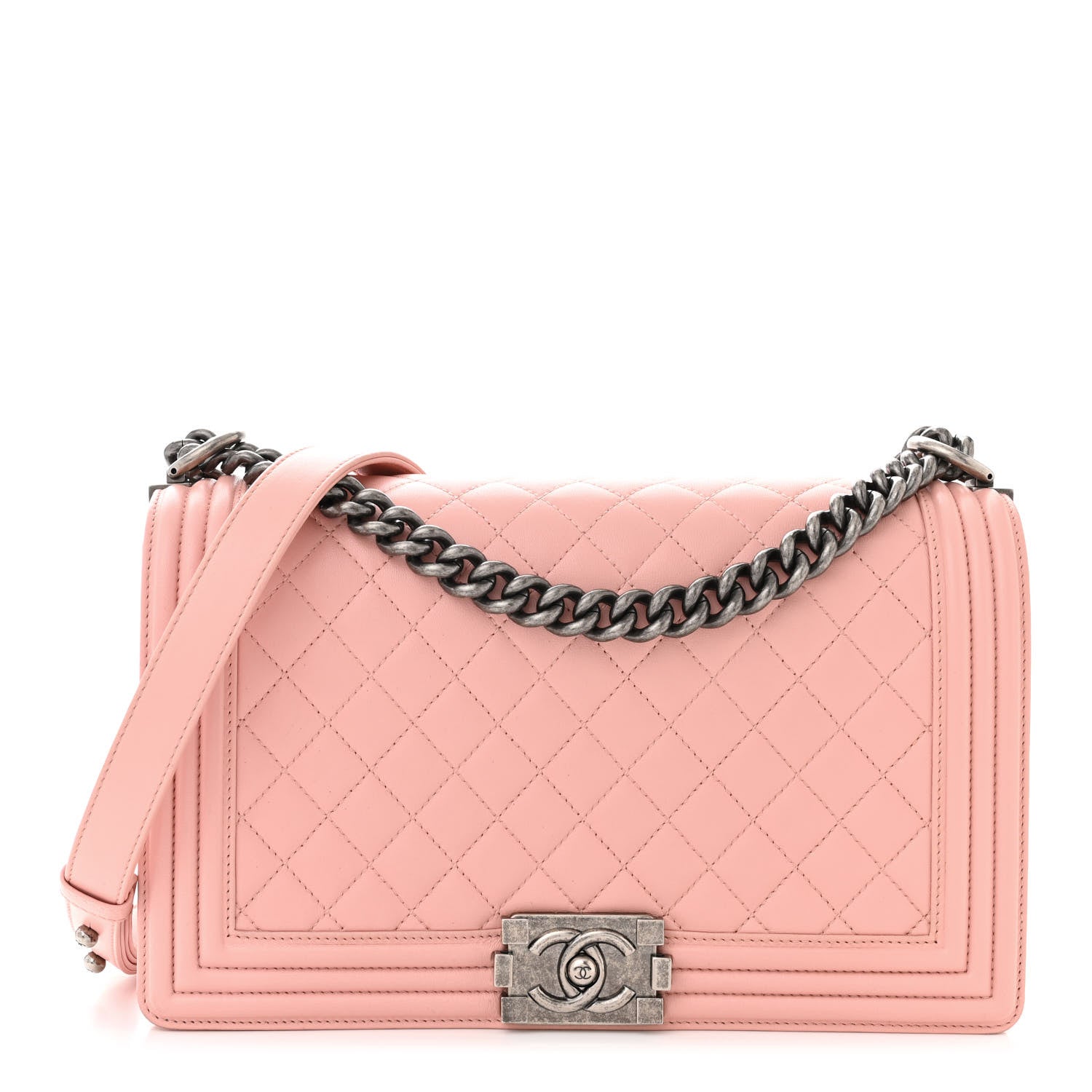 Chanel Lambskin Quilted New Medium Boy Flap Light Pink 1 of 13