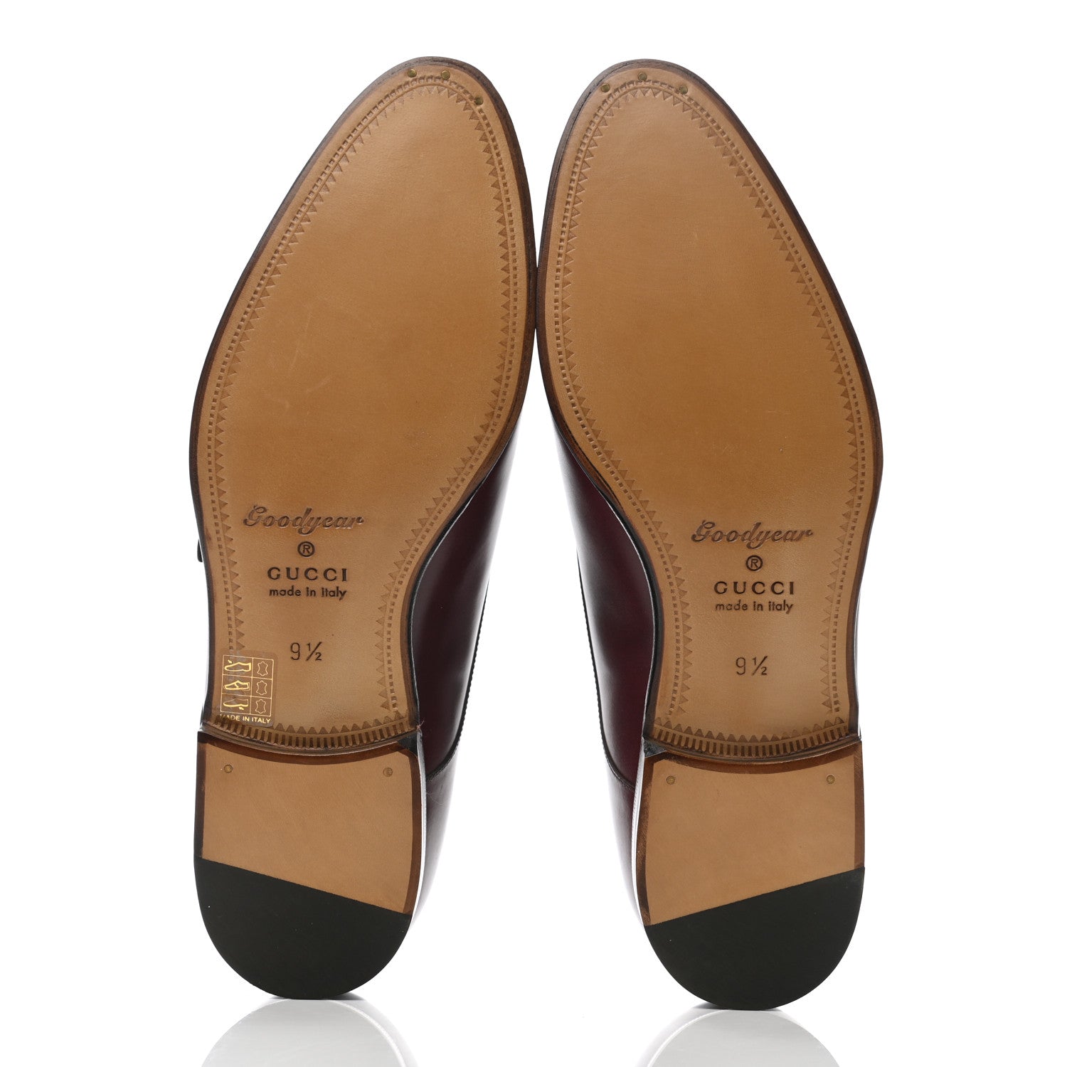 Gucci Calfskin Mens Double Monk Strap Loafers 9.5 Bordeaux 5 of 11