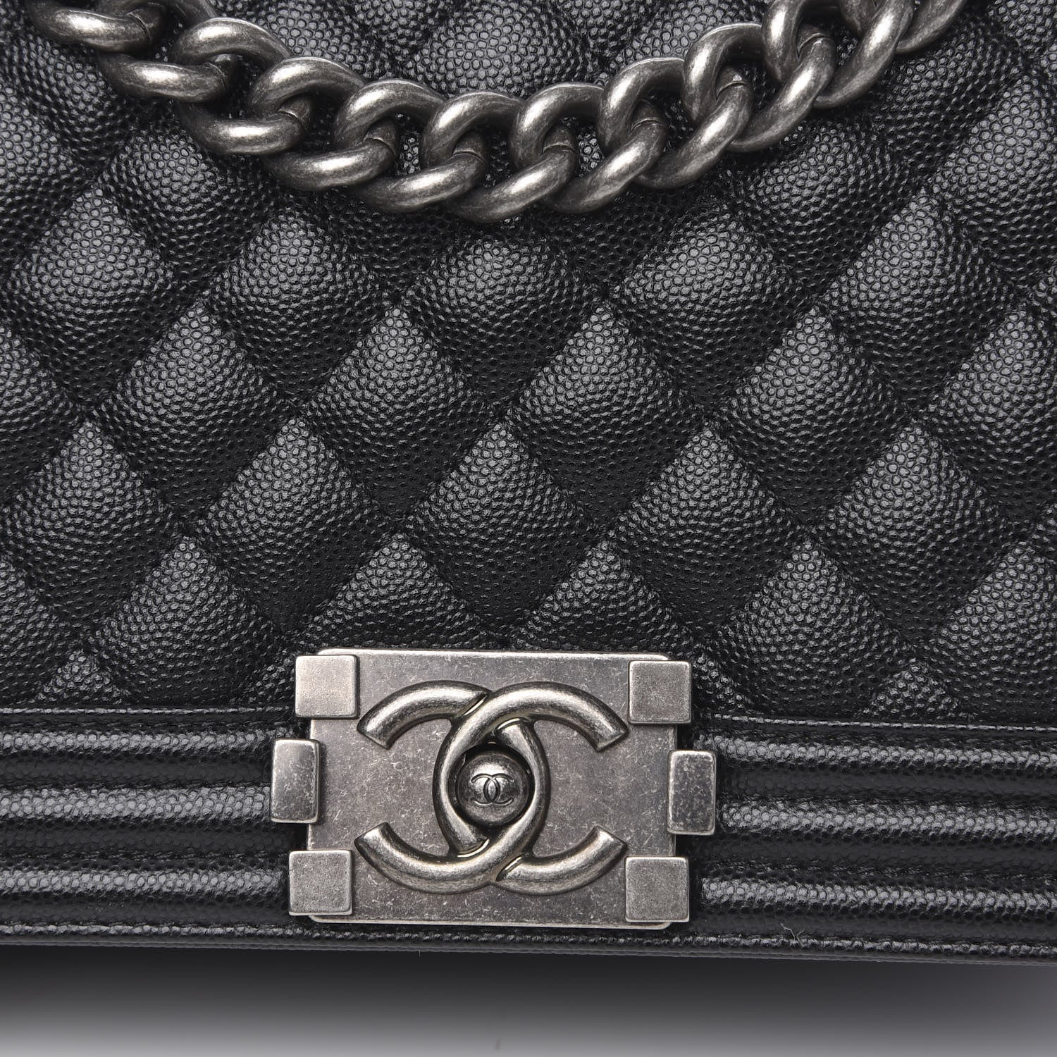 Chanel Caviar Quilted Medium Boy Flap Black 10 of 11
