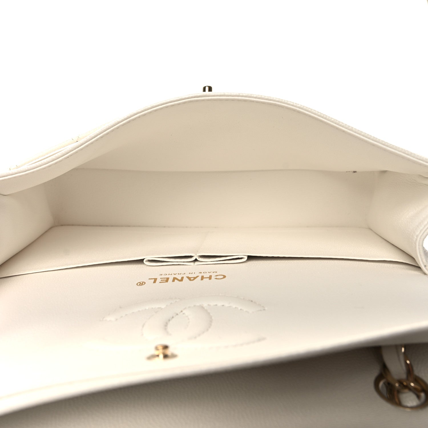 Chanel Caviar Quilted Small Double Flap White 5 of 10