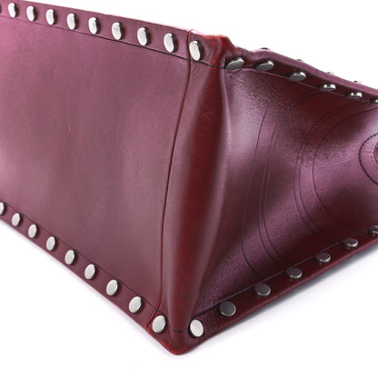 Christian Dior Calfskin Laser Cut Studded Medium Book Tote Red 10 of 10