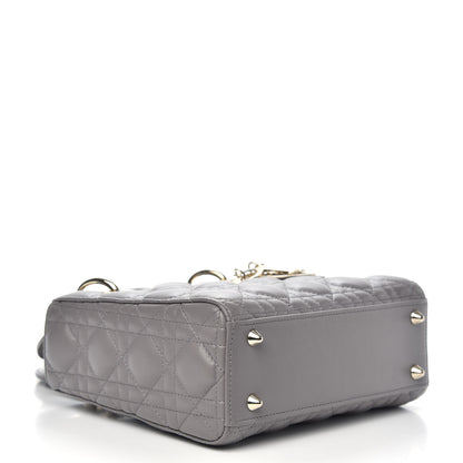 Christian Dior Lambskin Cannage Small My ABCDior Lady Dior Grey 4 of 9