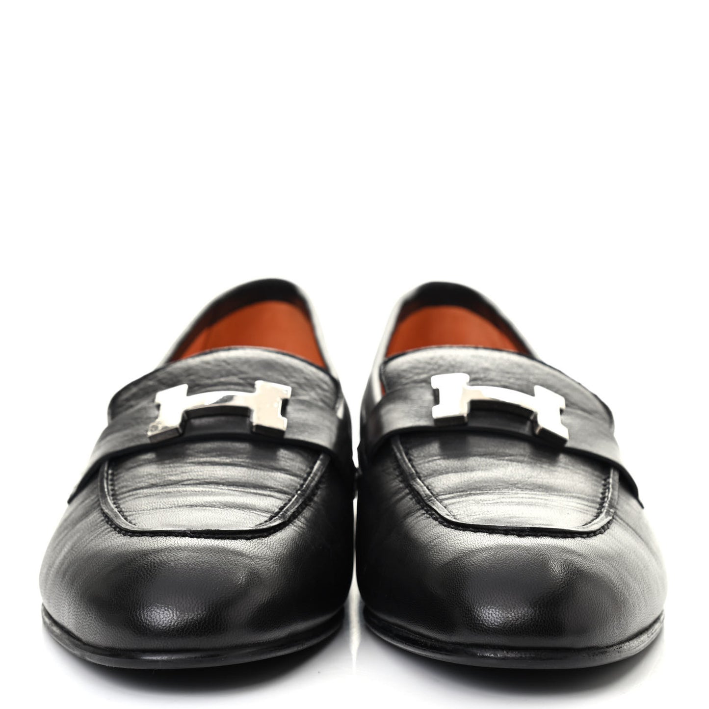 Goatskin Womens Paris Loafers 39.5 Black