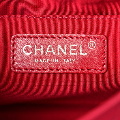 Chanel Lambskin Quilted Valentine Charms Medium Flap Red 6 of 10