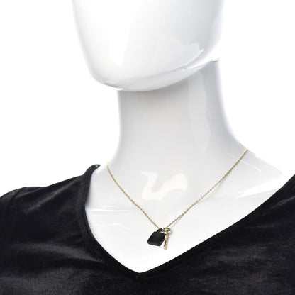 Hermes Permabrass Buffalo Horn Amulette Padlock PM Pendant Necklace 2 of 5