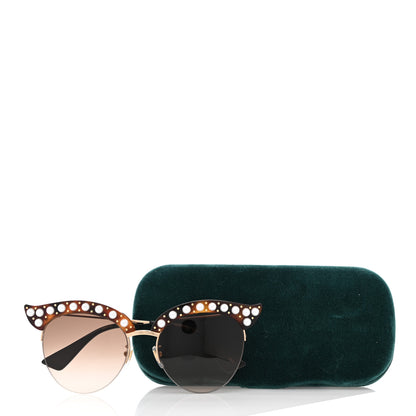 Gucci Pearl Cat Eye Sunglasses GG0212S Tortoise 8 of 8