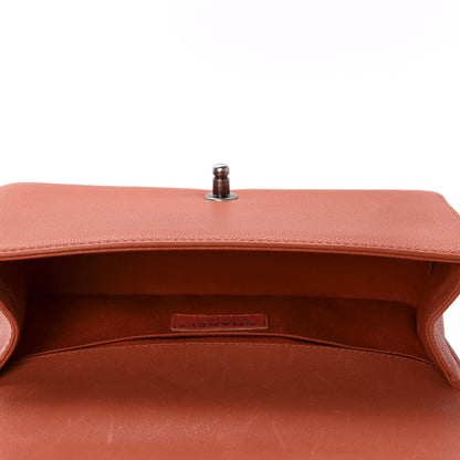 Chanel Caviar Stitched Medium Boy Flap Dark Orange 5 of 10