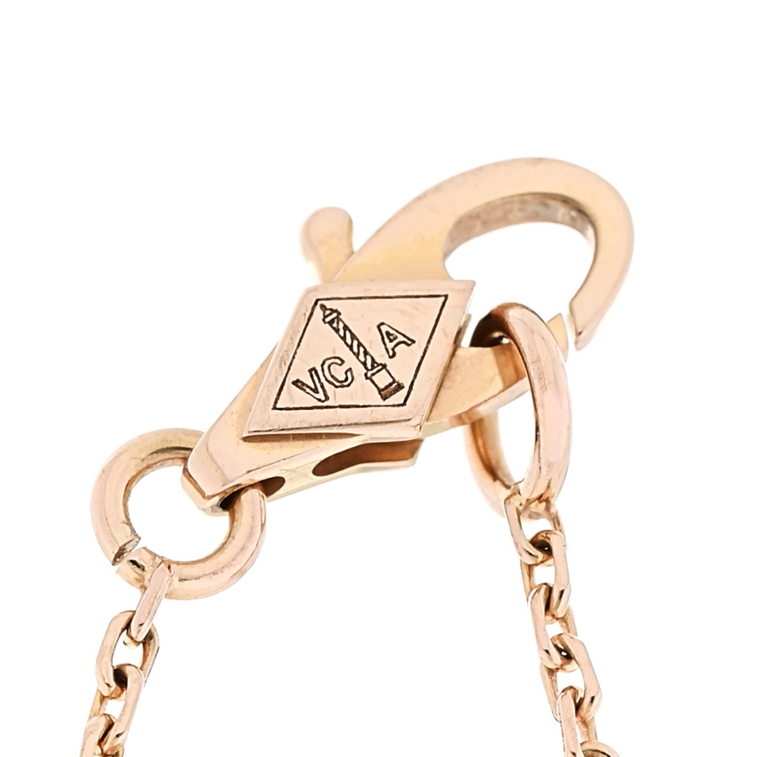 Van Cleef & Arpels 18K Rose Gold Carnelian Sweet Alhambra Bracelet 3 of 4
