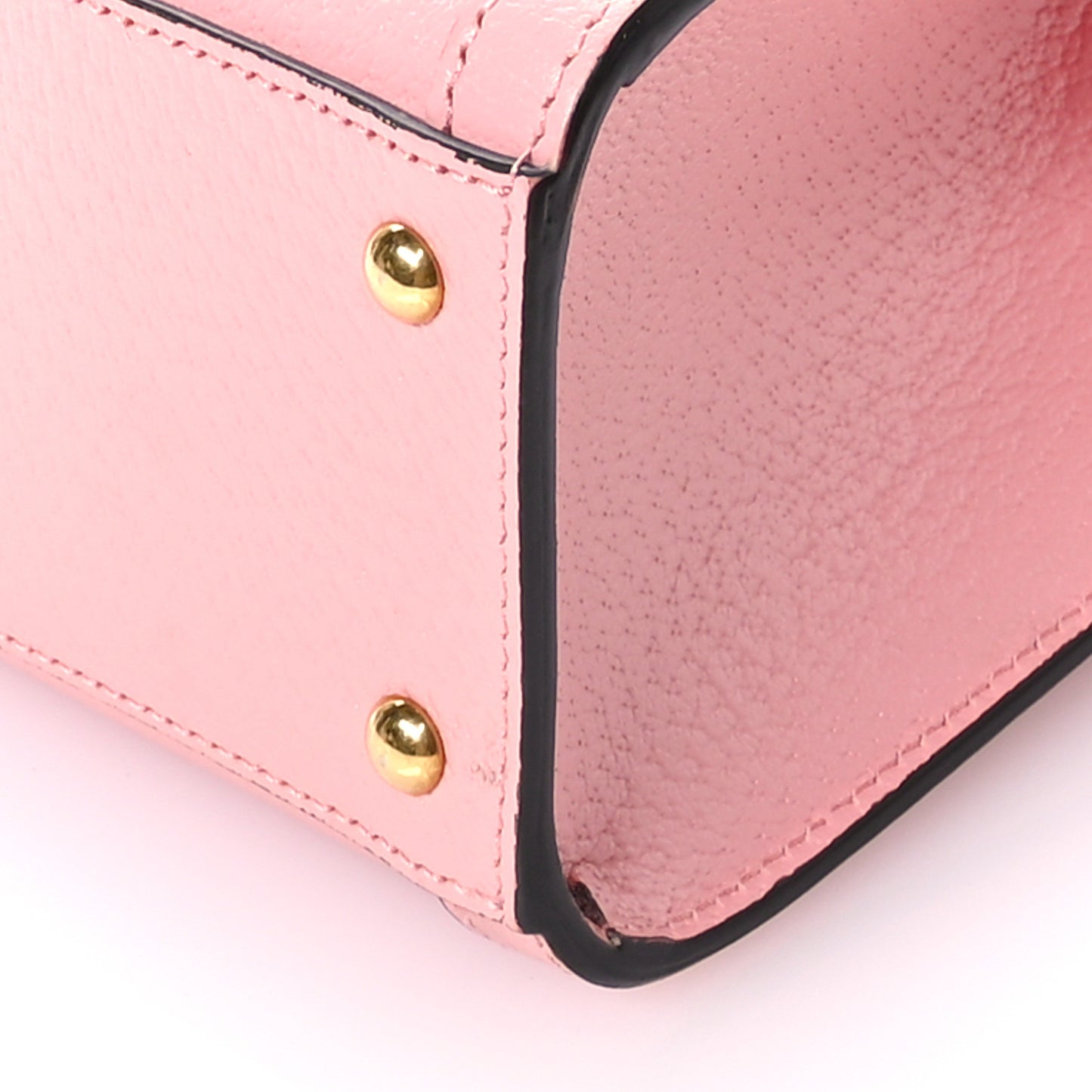 Textured Dollar Calfskin Web Mini Diana Tote Bag Wild Rose Black