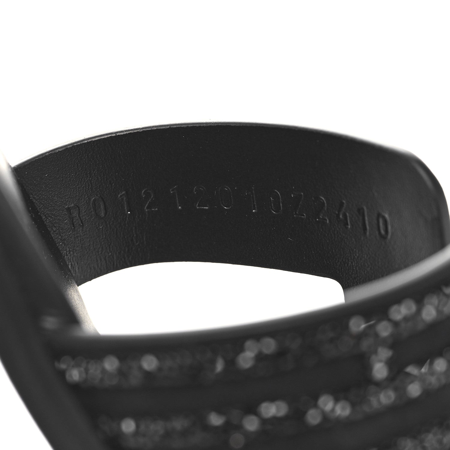 Hermes Suede Goatskin Crystal Oran Sandals 36 Black 7 of 10