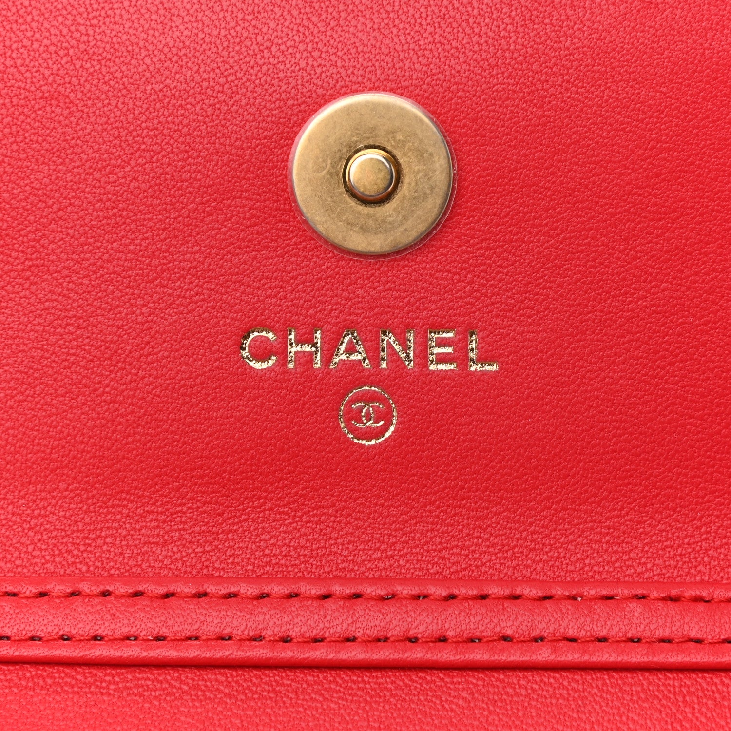Chanel Lambskin Quilted Pearl Crush Clutch With Chain Red 6 of 11