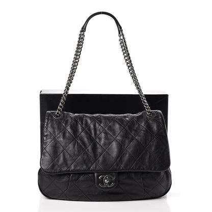 Chanel Calfskin Coco Pleats Flap Black 19 of 19