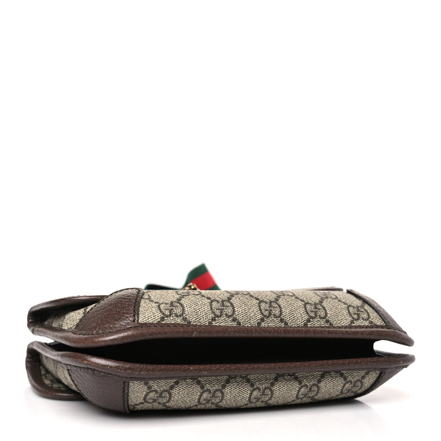 Gucci GG Supreme Monogram Web Small Neo Vintage Double Flap Messenger Bag Beige New Acero 4 of 9