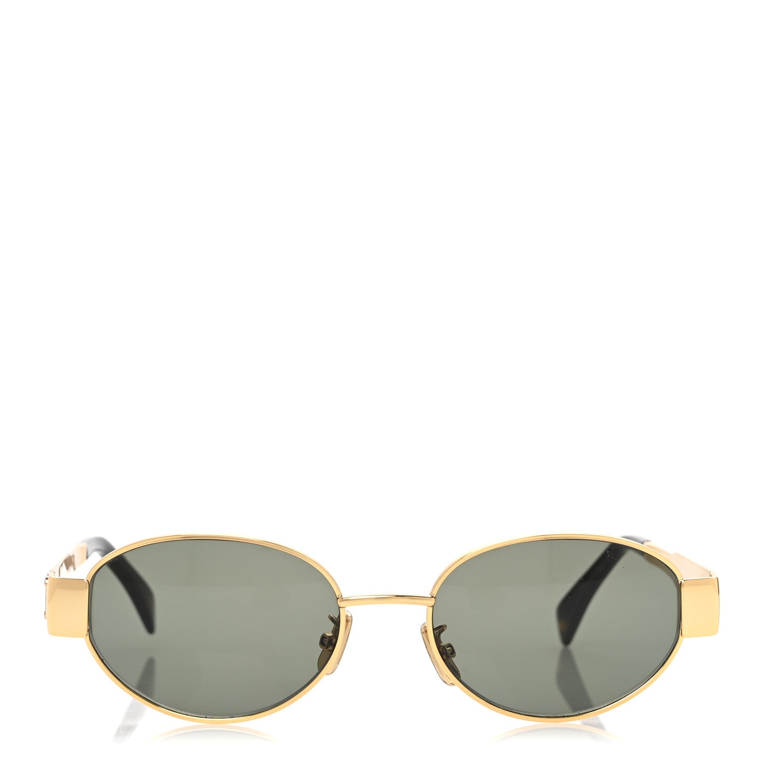 Celine Metal Triomphe 01 Sunglasses CL40235U Gold Green 2 of 8