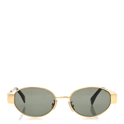 Celine Metal Triomphe 01 Sunglasses CL40235U Gold Green 2 of 8