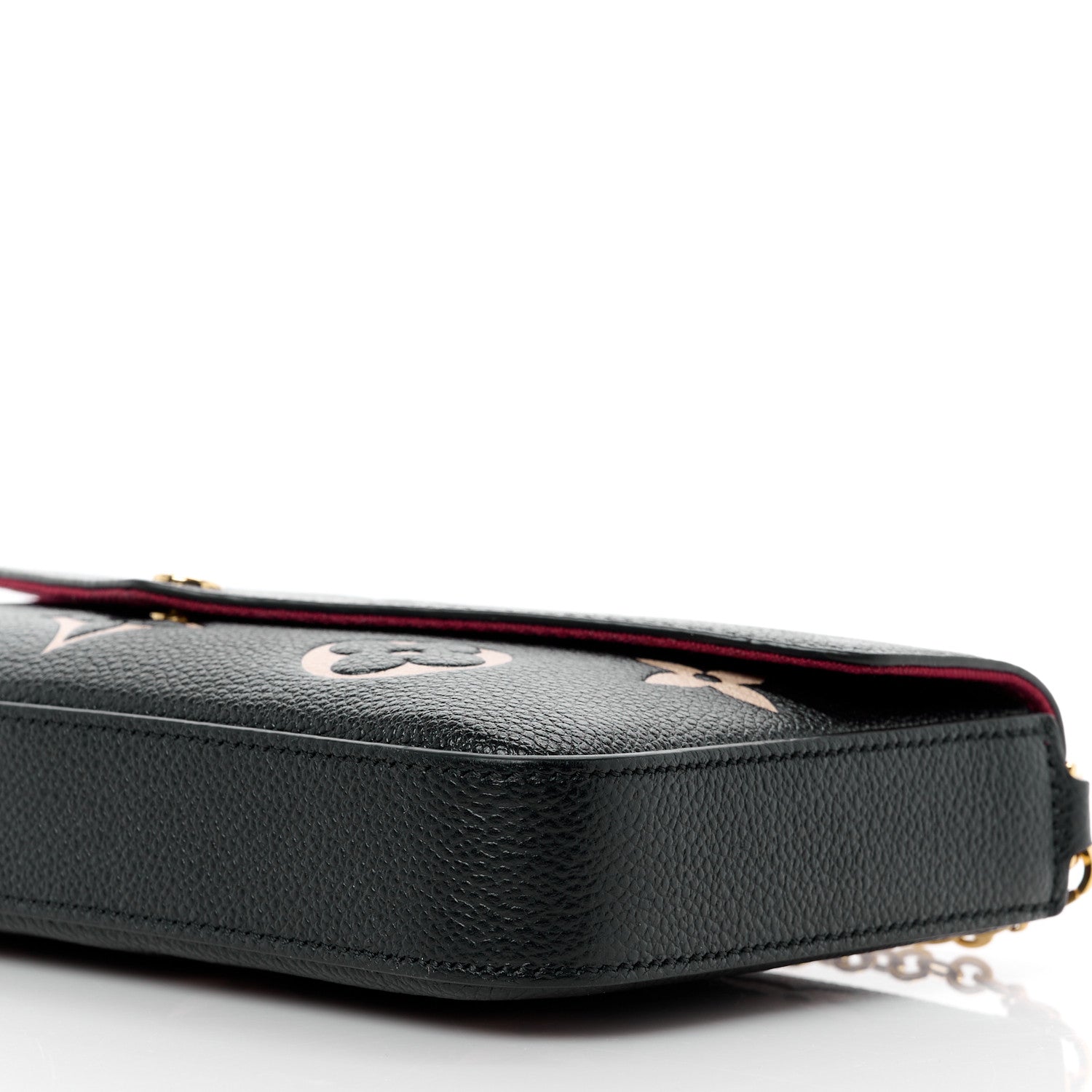 Louis Vuitton Empreinte Monogram Giant Felicie Pochette Black Beige 9 of 11