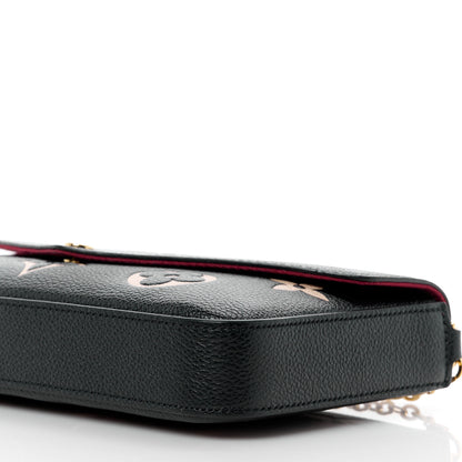 Louis Vuitton Empreinte Monogram Giant Felicie Pochette Black Beige 9 of 11