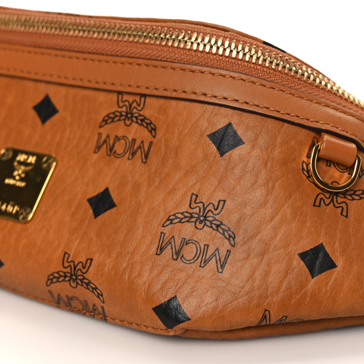 MCM Visetos Small Fusten Belt Bag Cognac 8 of 8