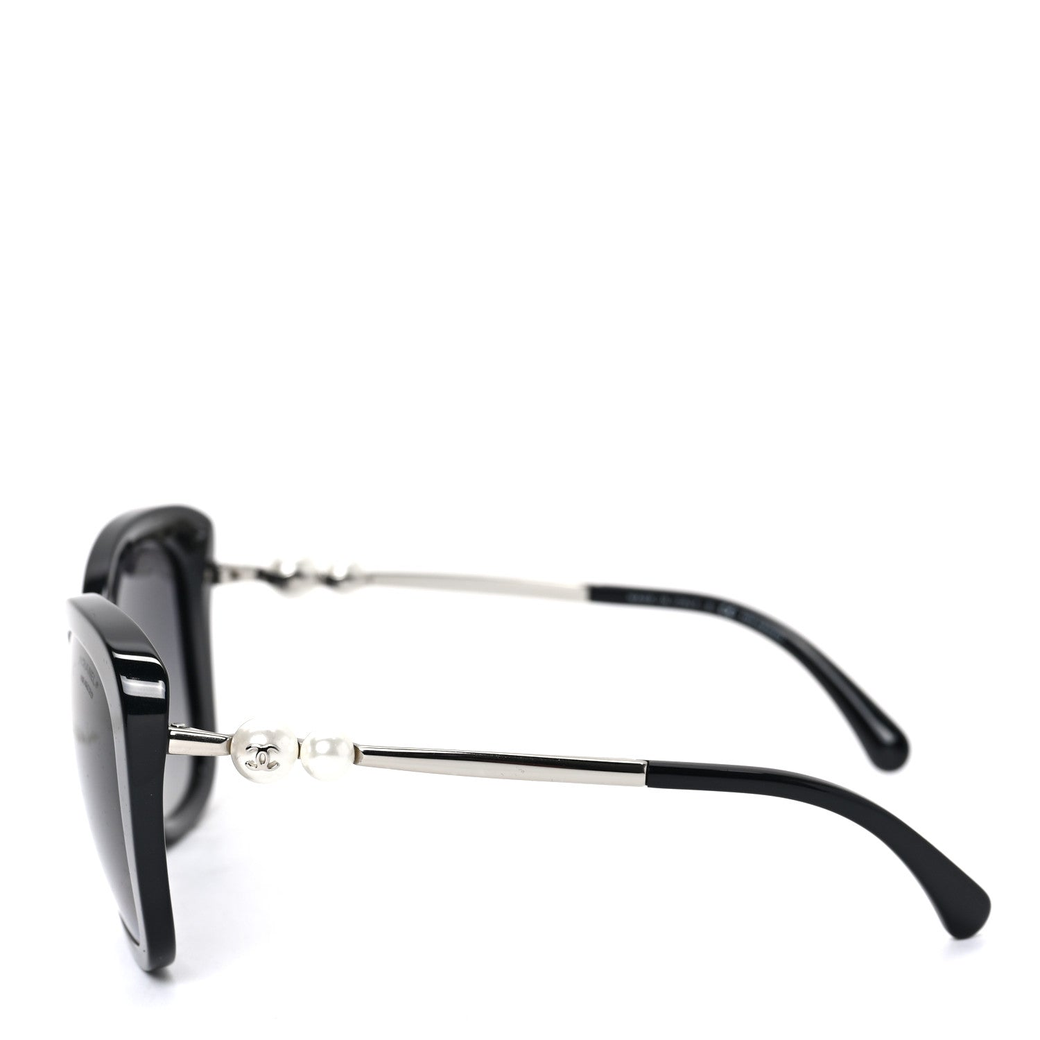 Chanel Acetate Polarized Butterfly Winter Pearl Sunglasses 5339-H Black 3 of 7