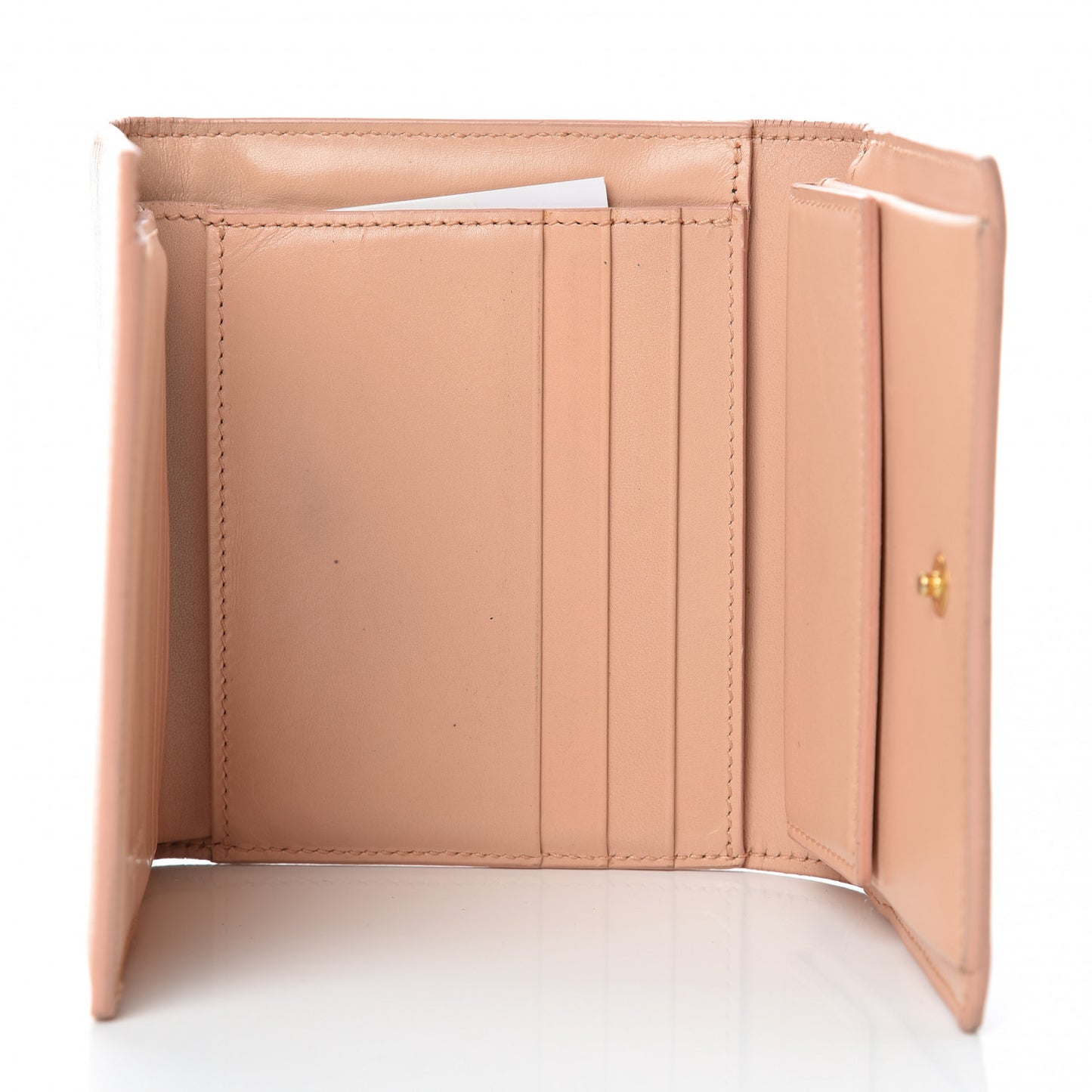 Calfskin Trifold Wallet Pale Pink