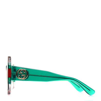 Gucci Square Web Frame Sunglasses GG0178S Green Red 3 of 7