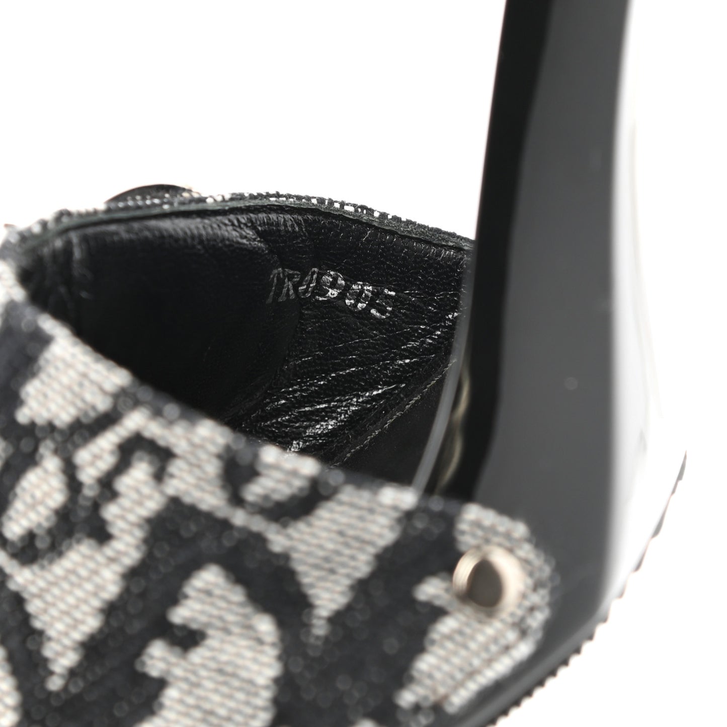 Canvas Monogram Sandals 37.5 Black