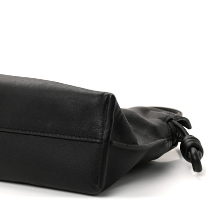 Loewe Calfskin Mini Flamenco Knot Clutch Black 9 of 9