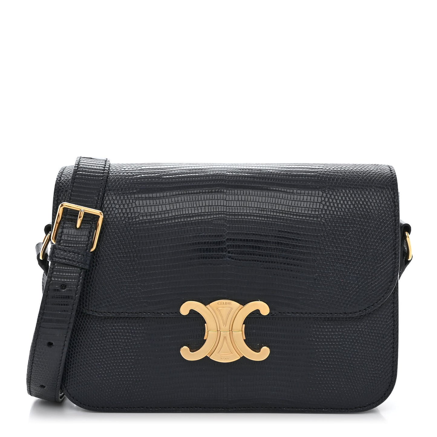 Lizard Medium Triomphe Navy Blue