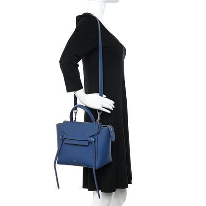 Celine Grained Calfskin Micro Belt Bag Indigo 2 of 11
