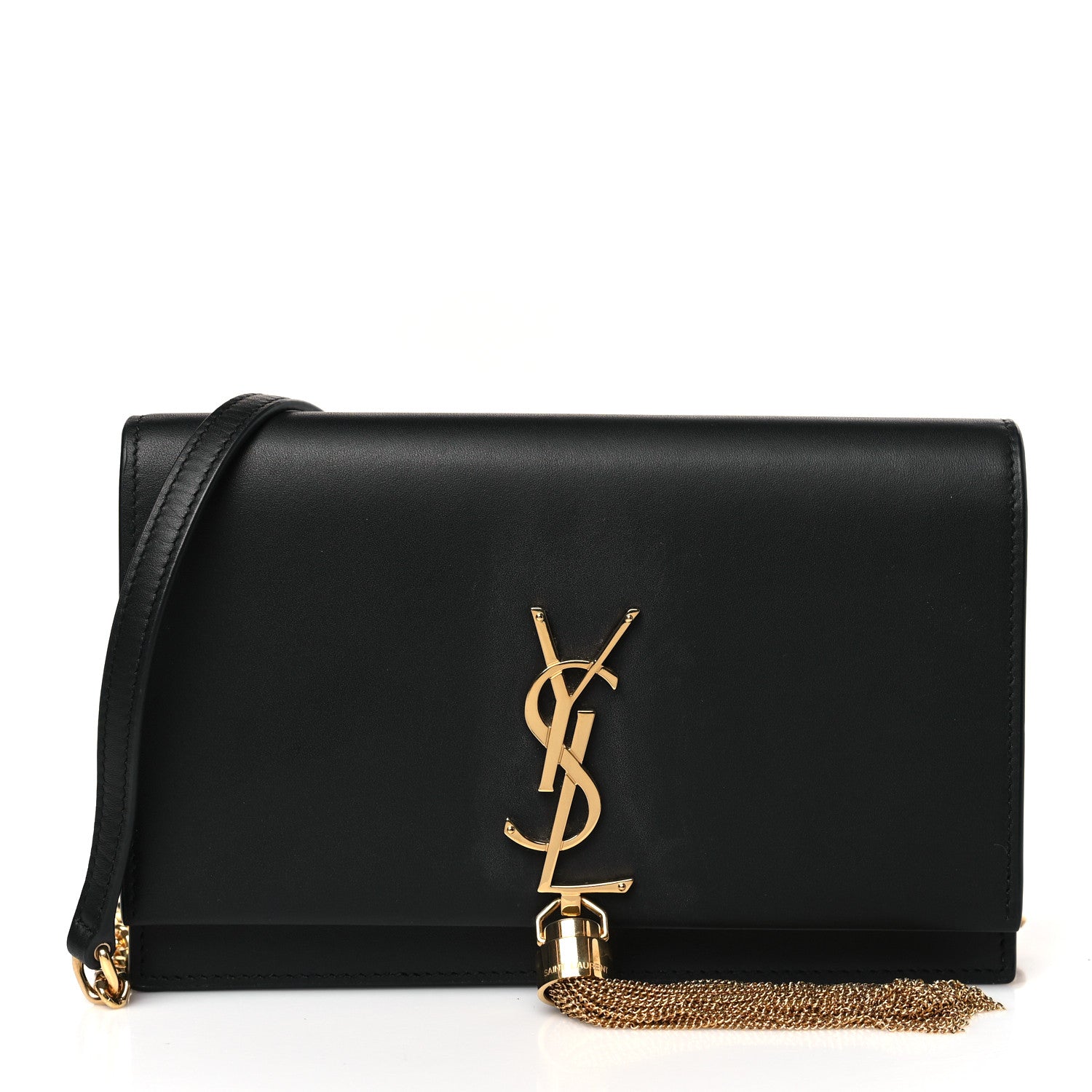 Saint Laurent Smooth Calfskin Medium Classic Monogram Kate Tassel Satchel Black 1 of 8