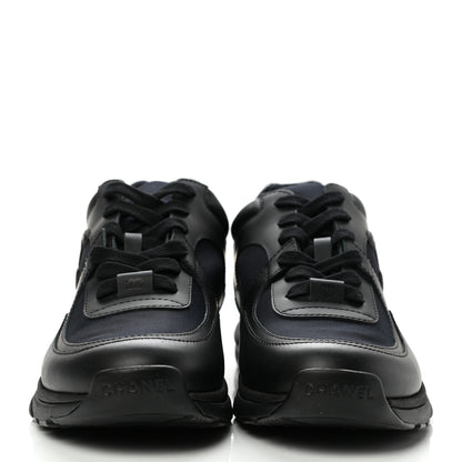 Chanel Lambskin Fabric CC Sneakers 39 Black 2 of 8