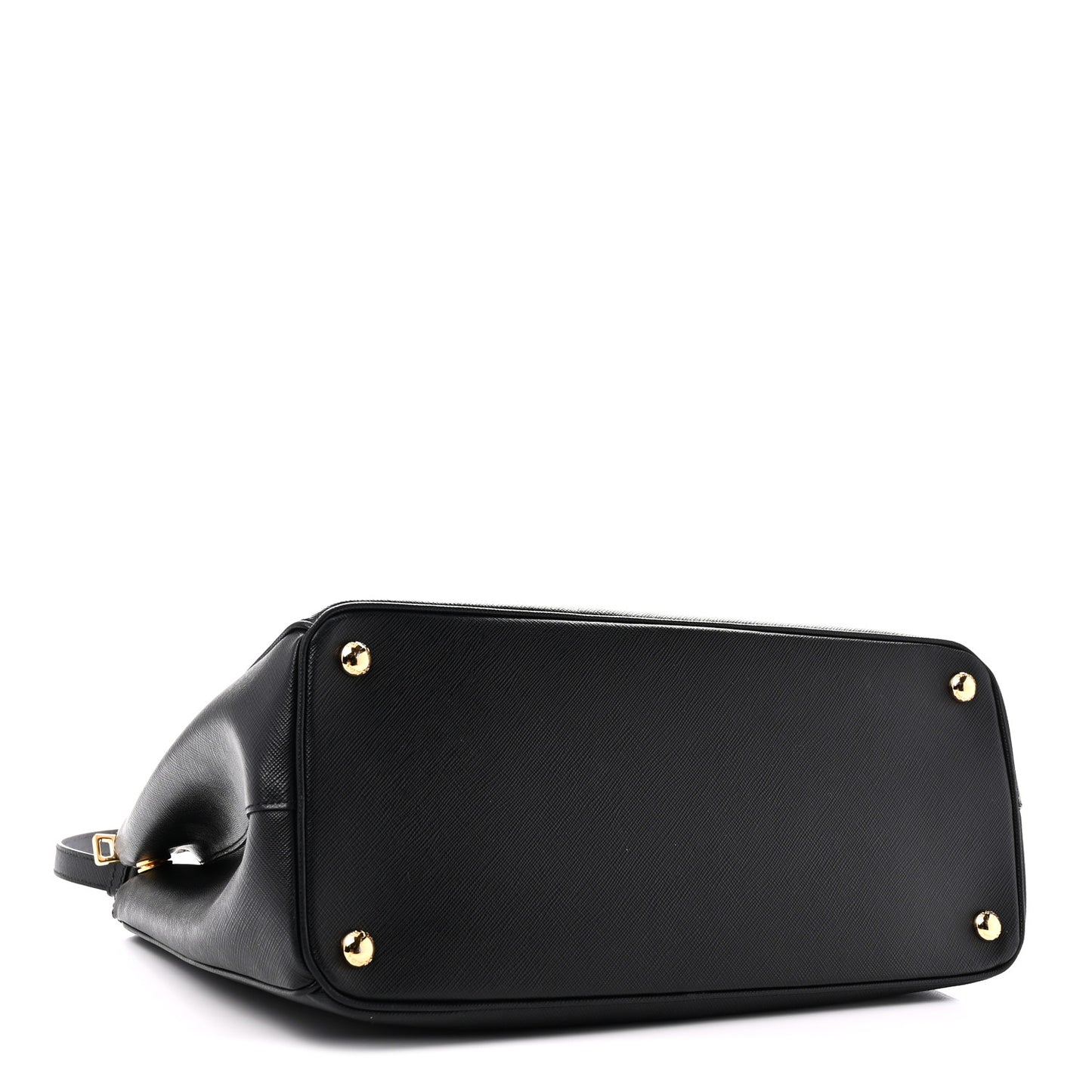 Saffiano Medium Galleria Double Zip Tote Black