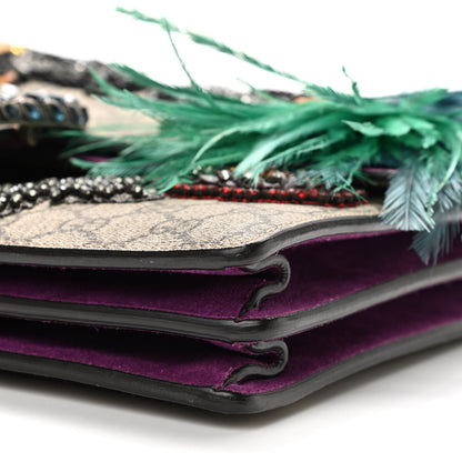 Gucci GG Supreme Monogram Parrot Embroidered Medium Dionysus Shoulder Bag Multicolor 10 of 11