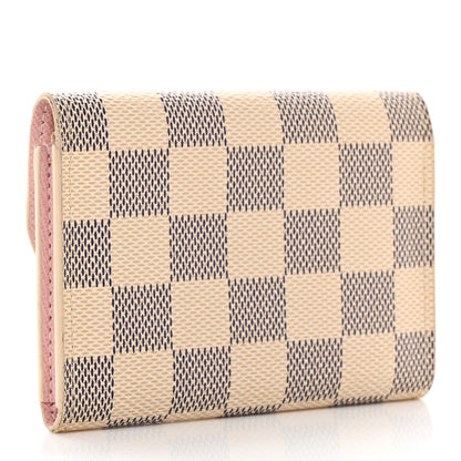 Louis Vuitton Damier Azur Rosalie Coin Purse Rose Ballerine 3 of 10