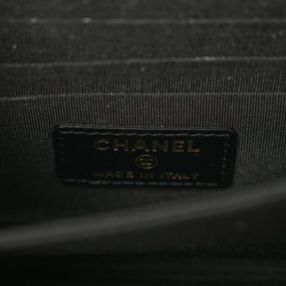 Chanel Calfskin Quilted Mini Maxi Pearls Wallet On Chain WOC Black 6 of 10