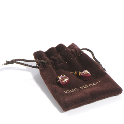 Louis Vuitton Inclusion Heart Earrings Rouge Fauviste 5 of 5