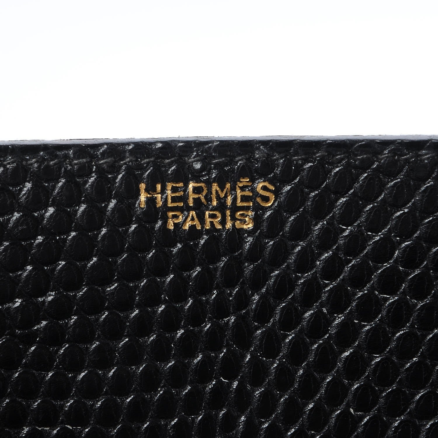 Hermes Lizard Sac Cordeliere Black 6 of 6
