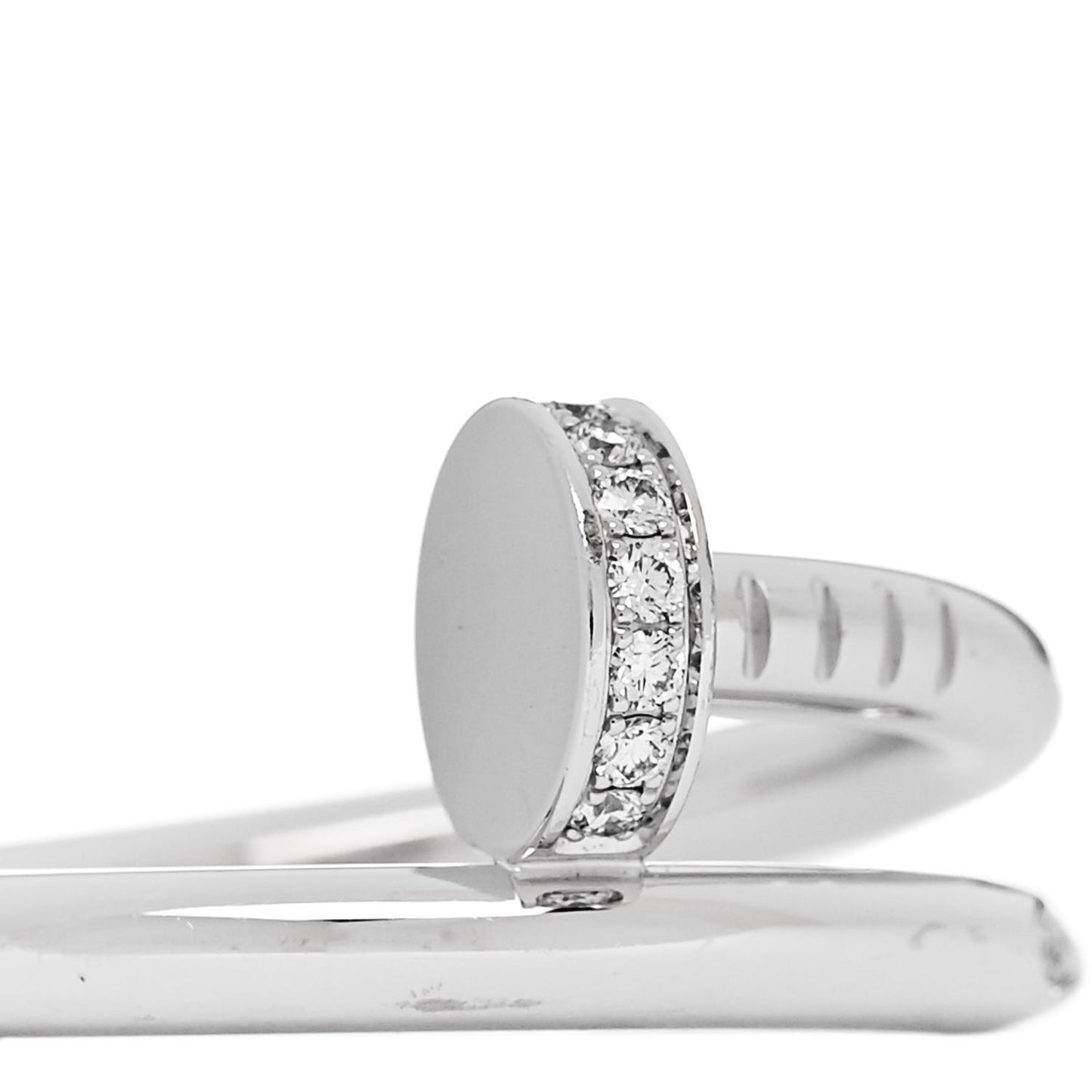 18K White Gold Diamond Juste Un Clou Ring 53 6.25