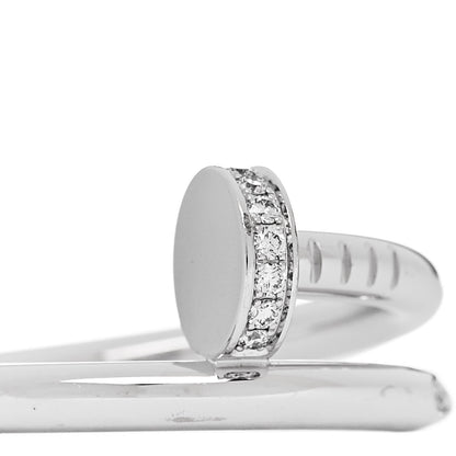 Cartier 18K White Gold Diamond Juste Un Clou Ring 53 6.25 4 of 6