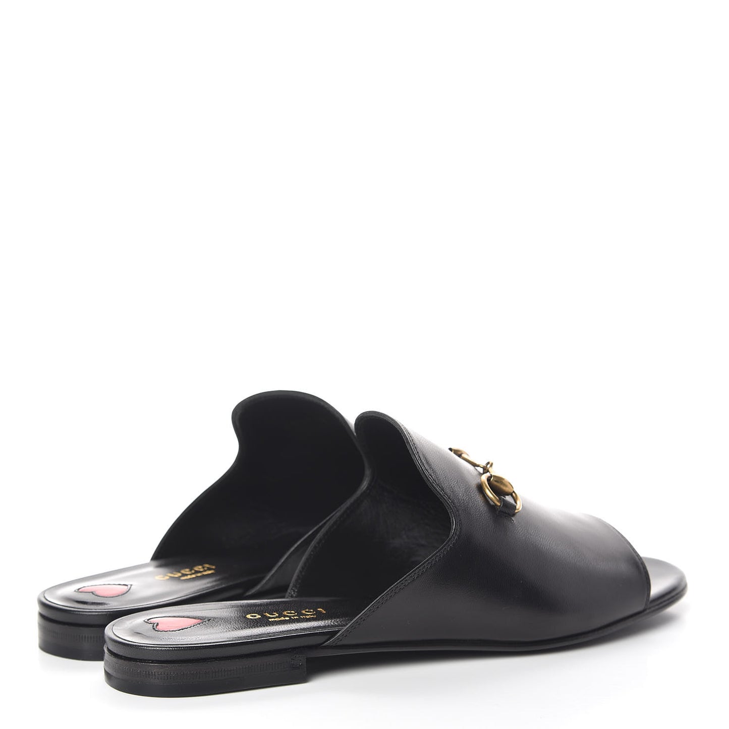 Malaga Kid Horsebit Slide Sandals 38 Black