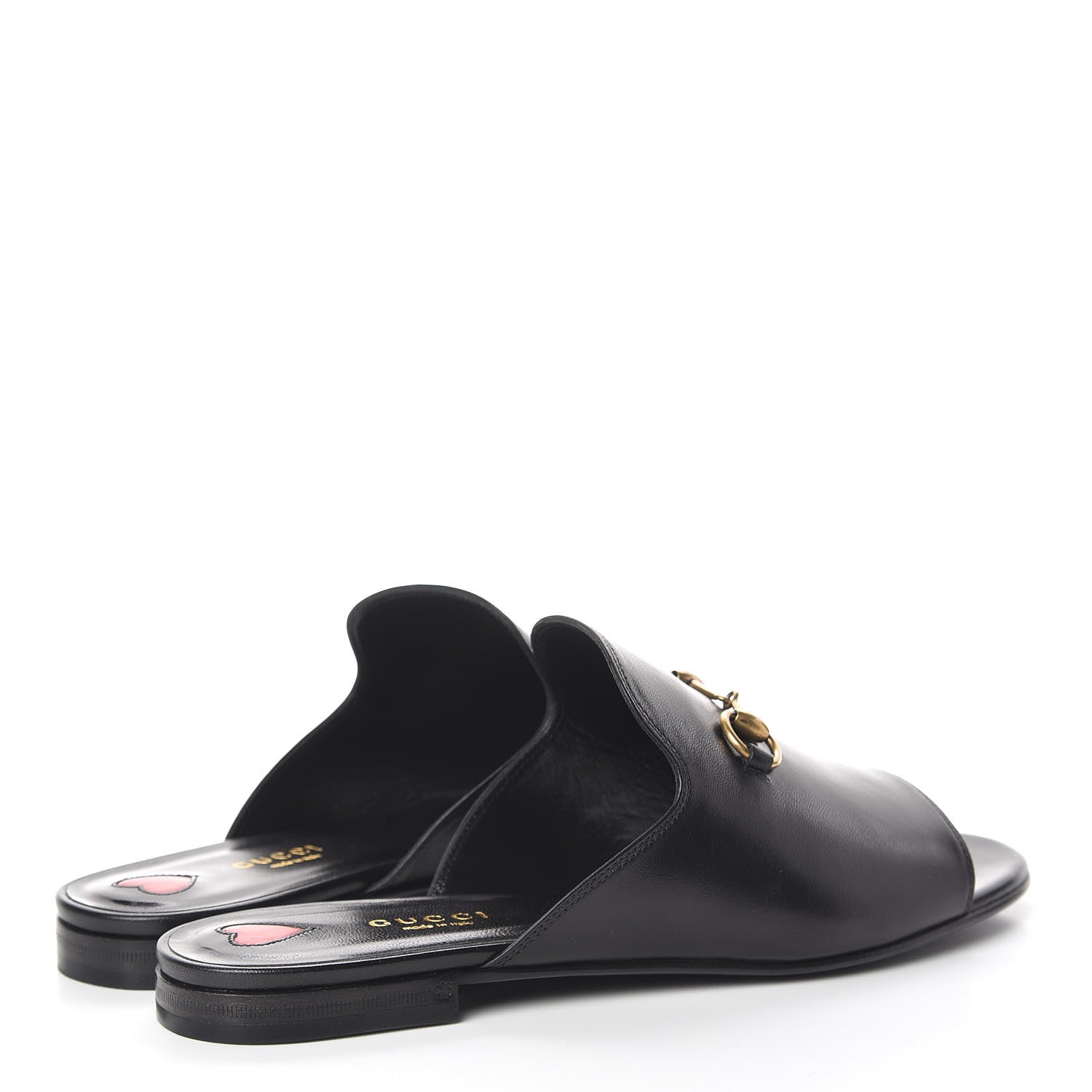 Gucci Malaga Kid Horsebit Slide Sandals 38 Black 4 of 8