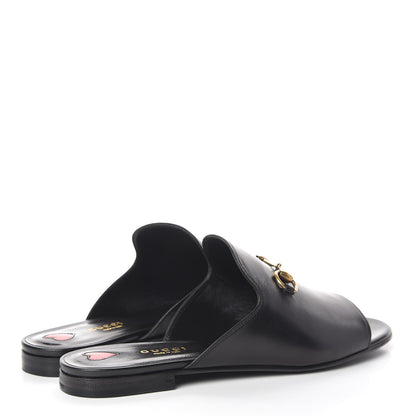 Gucci Malaga Kid Horsebit Slide Sandals 38 Black 4 of 8